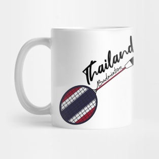 Thailand Badminton Racquet Support Badminton of (Thailand) Flag Mug